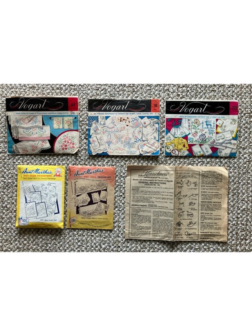 Vintage Vogart Transfer Pattern #110 224 666, Embroidery & Cross Stitch Patterns